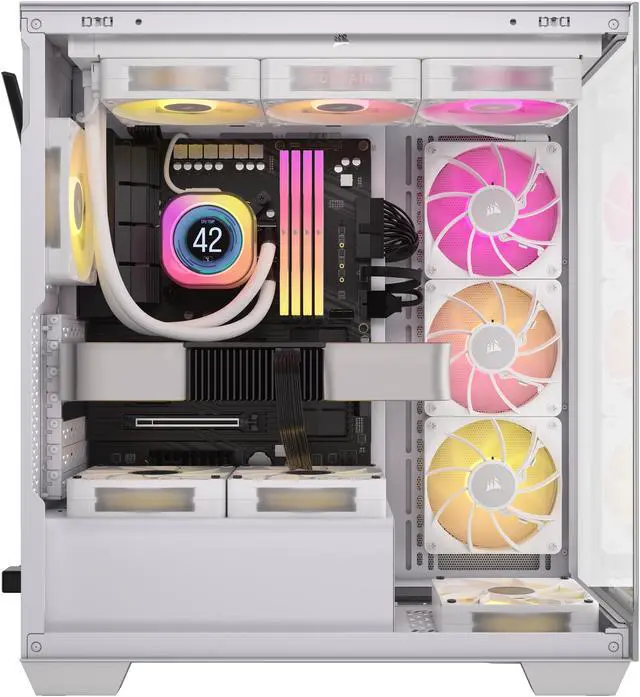 Alt view image 9 of 10 - CORSAIR iCUE LINK RX120 MAX RGB 120mm PWM Thick Fans - Starter Kit – White – High Static  Pressure Fan – Up to 2,000 RPM – 30mm Thickness – iCUE LINK System Hub Included