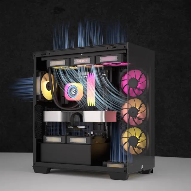 Alt view image 10 of 10 - CORSAIR iCUE LINK RX120 MAX RGB 120mm PWM Thick Fan - Expansion Kit – High Static Pressure Fan – Up to 2,000 RPM – 30mm Thickness – Eight RGB LEDs