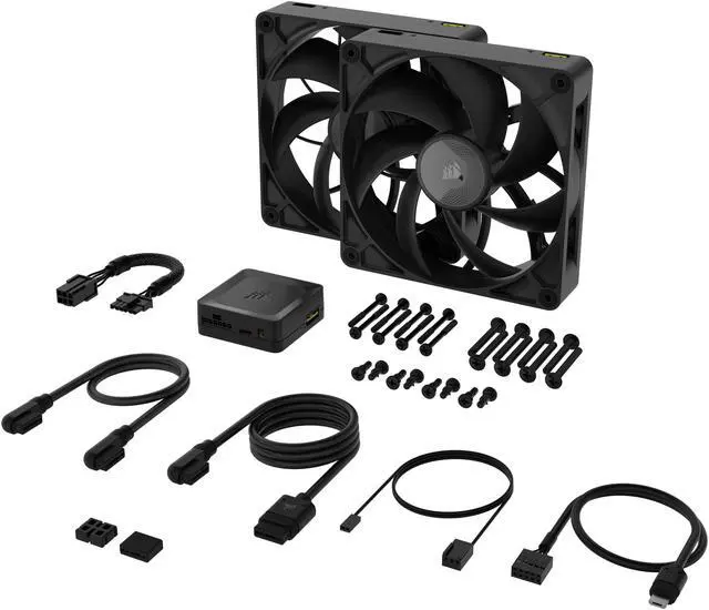 Alt view image 3 of 12 - CORSAIR iCUE LINK RX140 MAX 140mm PWM Thick Fans - Starter Kit – High Static Pressure Fan – Up to 1,600 RPM – 30mm Thickness – iCUE LINK System Hub Included