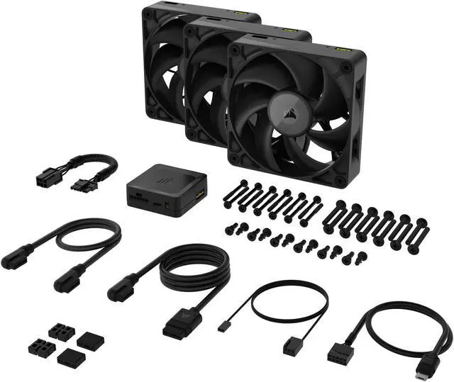 Alt view image 4 of 18 - CORSAIR iCUE LINK RX120 MAX 120mm PWM Thick Fans - Starter Kit – High Static Pressure Fan  – Up to 2,000 RPM – 30mm Thickness – iCUE LINK System Hub Included
