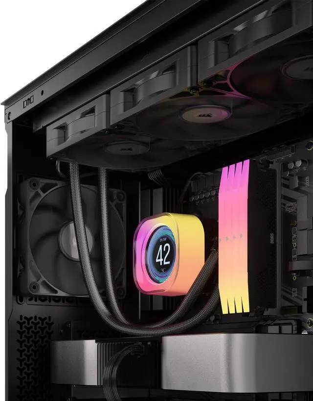Alt view image 16 of 18 - CORSAIR iCUE LINK RX120 MAX 120mm PWM Thick Fans - Starter Kit – High Static Pressure Fan  – Up to 2,000 RPM – 30mm Thickness – iCUE LINK System Hub Included