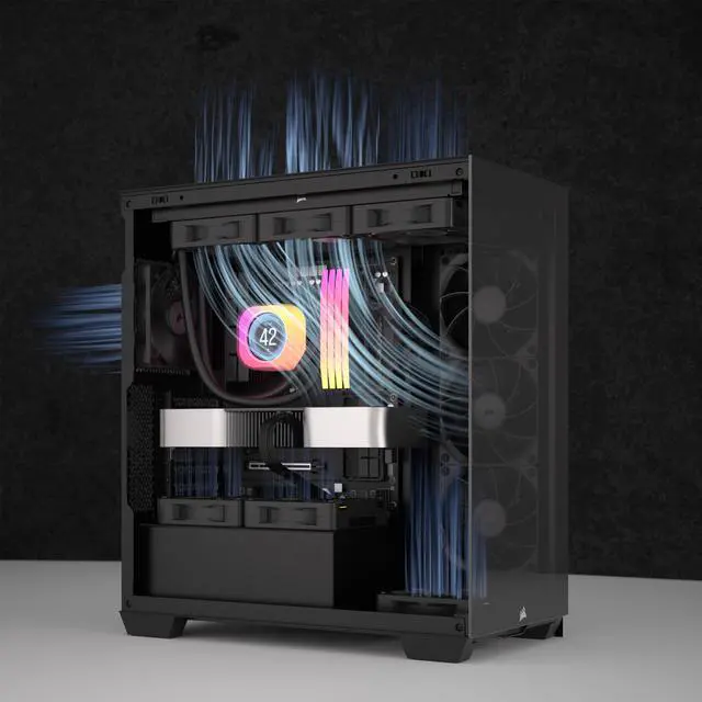 Alt view image 18 of 18 - CORSAIR iCUE LINK RX120 MAX 120mm PWM Thick Fans - Starter Kit – High Static Pressure Fan  – Up to 2,000 RPM – 30mm Thickness – iCUE LINK System Hub Included