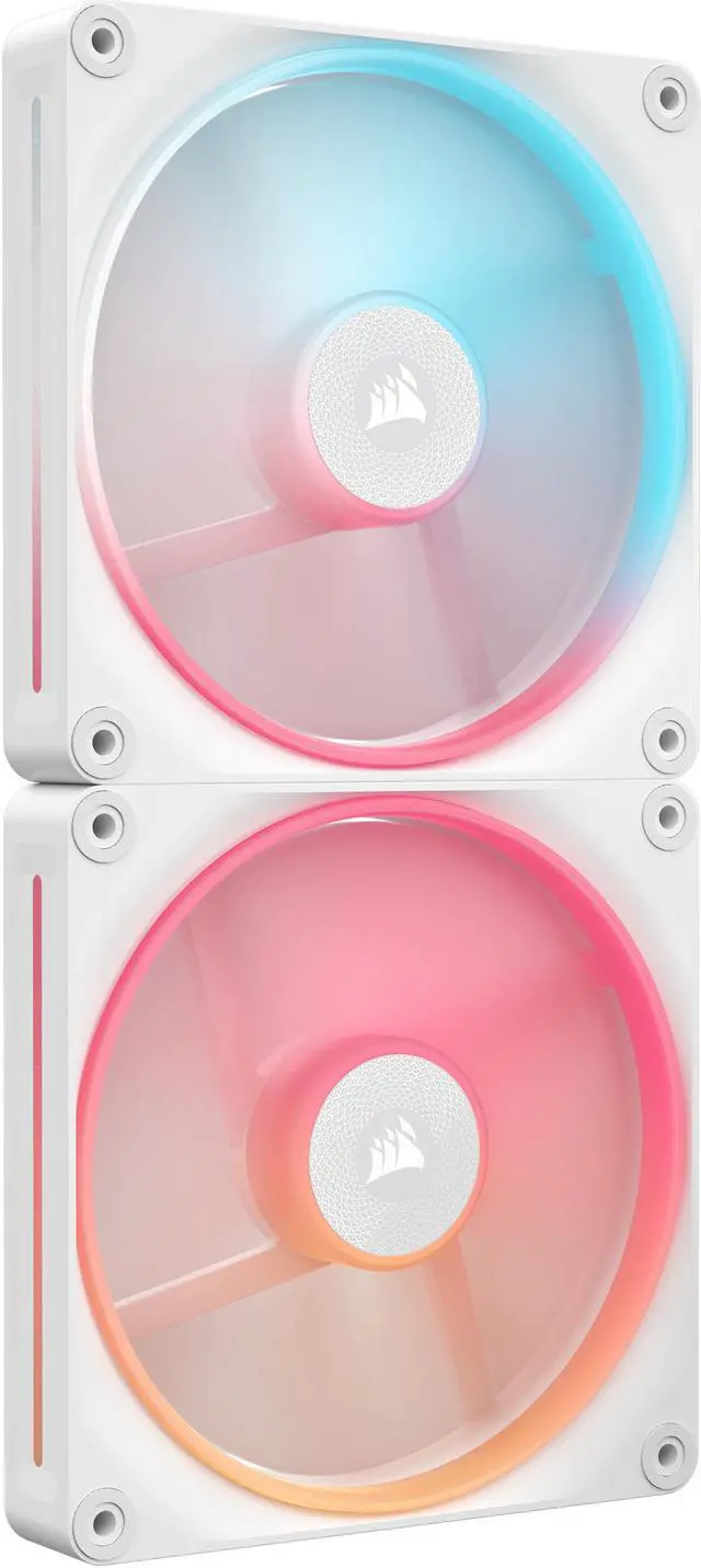 Main image of CORSAIR iCUE LINK LX140-R RGB 140mm PWM Reverse Fans Starter Kit - White - Reverse Fan Blade - Dual Light Loops - Easy iCUE LINK Connectivity - Magnetic Dome Bearing