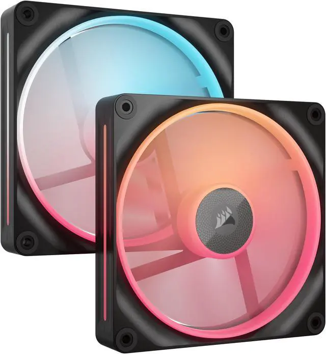 Alt view image 2 of 9 - CORSAIR iCUE LINK LX140-R RGB 140mm PWM Reverse Fans Starter Kit - Reverse Fan Blade -  Dual Light Loops - Easy iCUE LINK Connectivity - Magnetic Dome Bearing