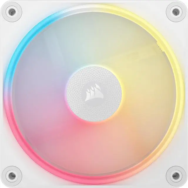 Alt view image 5 of 9 - CORSAIR iCUE LINK LX120-R RGB 120mm PWM Reverse Fans Starter Kit - White – Reverse Fan  Blade - Dual Light Loops - Easy iCUE LINK Connectivity - Magnetic Dome Bearing