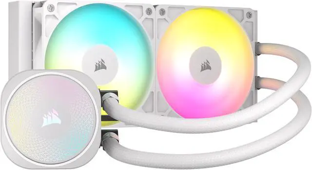 Main image of CORSAIR NAUTILUS 240 RS ARGB Liquid CPU Cooler – White – RS120 ARGB Fans – Fits Intel®  LGA 1851, AMD® AM5/AM4 – Simple Daisy-Chain Connections - Direct Motherboard  Connection