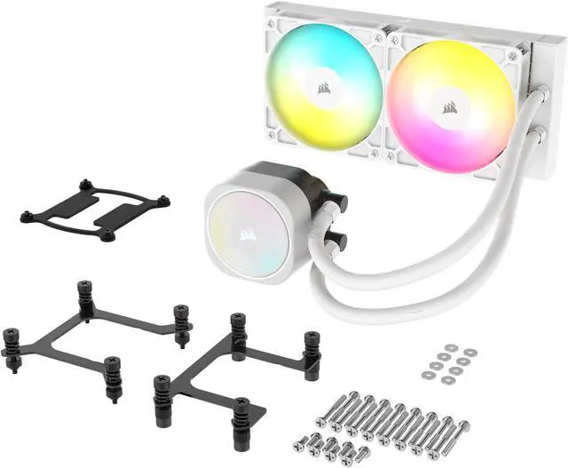 Alt view image 13 of 17 - CORSAIR NAUTILUS 240 RS ARGB Liquid CPU Cooler – White – RS120 ARGB Fans – Fits Intel®  LGA 1851, AMD® AM5/AM4 – Simple Daisy-Chain Connections - Direct Motherboard  Connection