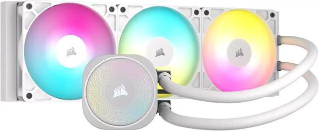 Alt view image 9 of 20 - CORSAIR NAUTILUS 360 RS ARGB Liquid CPU Cooler – White – RS120 ARGB Fans – Fits Intel®  LGA 1851, AMD® AM5/AM4 – Simple Daisy-Chain Connections - Direct Motherboard  Connection