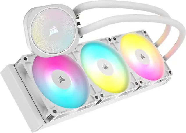 Alt view image 11 of 20 - CORSAIR NAUTILUS 360 RS ARGB Liquid CPU Cooler – White – RS120 ARGB Fans – Fits Intel®  LGA 1851, AMD® AM5/AM4 – Simple Daisy-Chain Connections - Direct Motherboard  Connection