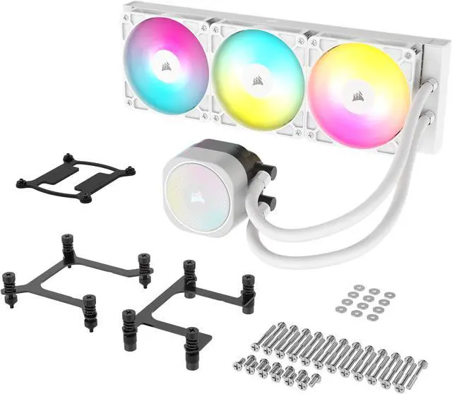 Alt view image 14 of 20 - CORSAIR NAUTILUS 360 RS ARGB Liquid CPU Cooler – White – RS120 ARGB Fans – Fits Intel®  LGA 1851, AMD® AM5/AM4 – Simple Daisy-Chain Connections - Direct Motherboard  Connection