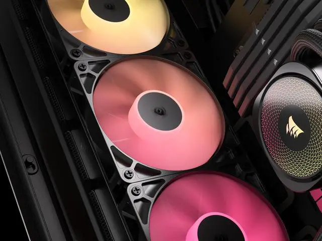 Alt view image 10 of 20 - CORSAIR NAUTILUS 360 RS ARGB Liquid CPU Cooler – RS120 ARGB Fans – Fits Intel® LGA 1851,  AMD® AM5/AM4 – Simple Daisy-Chain Connections - Direct Motherboard Connection