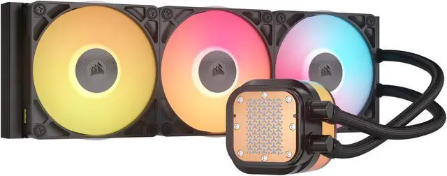 Alt view image 4 of 16 - CORSAIR iCUE LINK TITAN 360 RX LCD Liquid CPU Cooler – RX120 RGB Fans – Fits Intel® LGA  1851/1700, AMD® AM5/AM4 – iCUE LINK System Hub Included