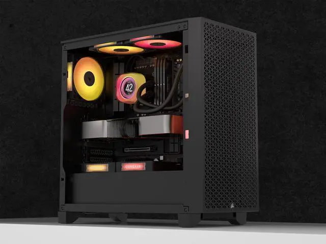 Alt view image 10 of 16 - CORSAIR iCUE LINK TITAN 360 RX LCD Liquid CPU Cooler – RX120 RGB Fans – Fits Intel® LGA  1851/1700, AMD® AM5/AM4 – iCUE LINK System Hub Included