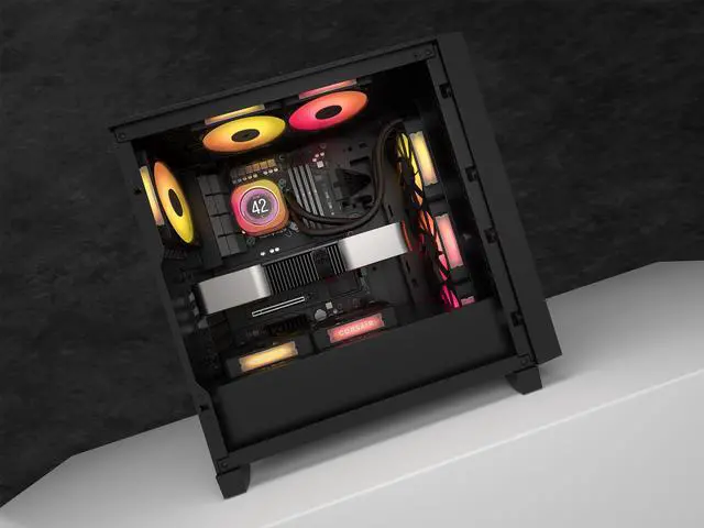 Alt view image 11 of 16 - CORSAIR iCUE LINK TITAN 360 RX LCD Liquid CPU Cooler – RX120 RGB Fans – Fits Intel® LGA  1851/1700, AMD® AM5/AM4 – iCUE LINK System Hub Included