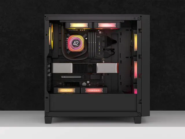 Alt view image 14 of 17 - CORSAIR iCUE LINK TITAN 240 RX LCD Liquid CPU Cooler – RX120 RGB Fans – Fits Intel® LGA 1851/1700, AMD® AM5/AM4 – iCUE LINK System Hub Included