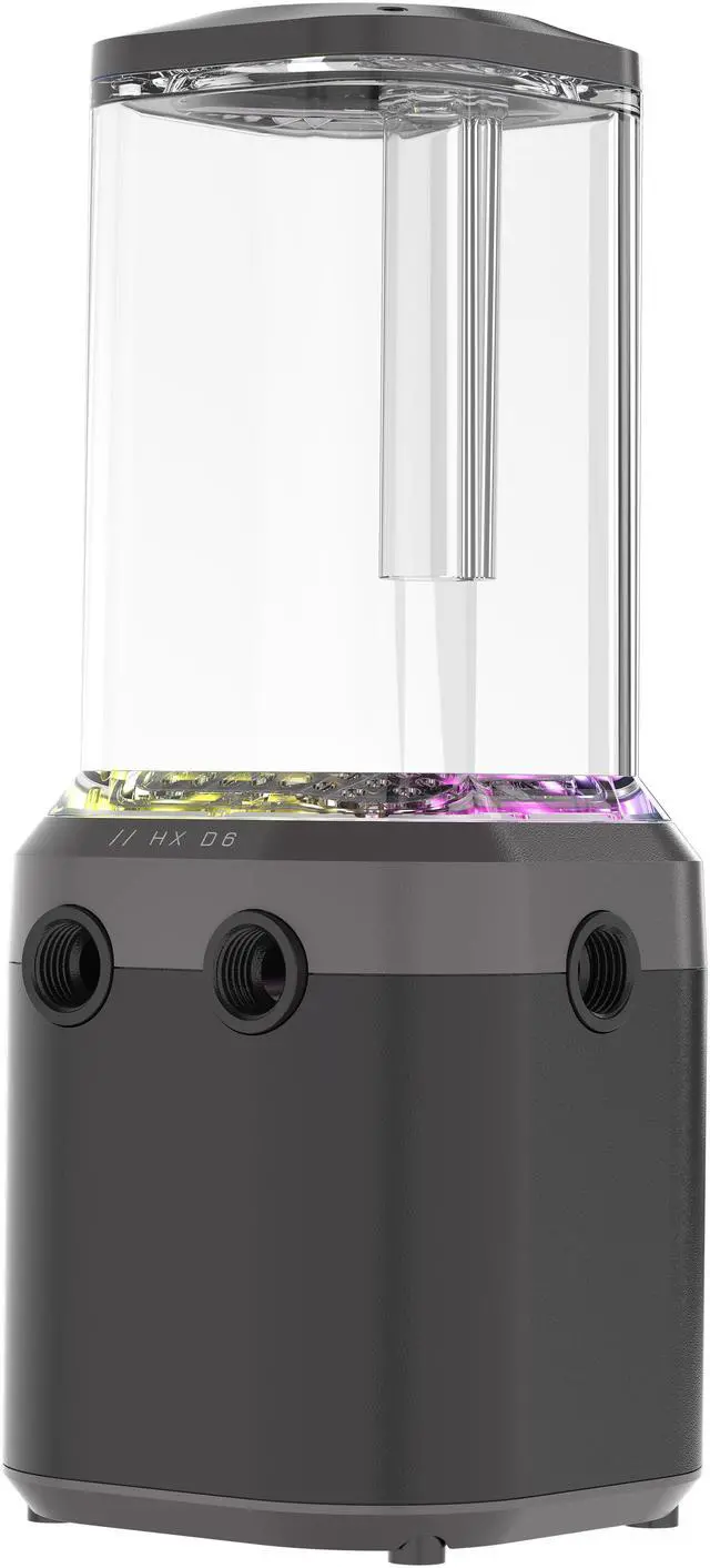 Alt view image 5 of 10 - CORSAIR iCUE LINK XD6 RGB ELITE Pump Reservoir Unit CORSAIR iCUE LINK XD6 RGB ELITE Pump/Reservoir offers high coolant flow, a sleek design, RGB lighting, and streamlined connection to the iCUE LINK