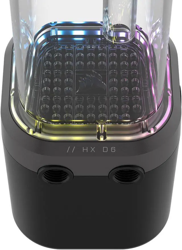 Alt view image 10 of 10 - CORSAIR iCUE LINK XD6 RGB ELITE Pump Reservoir Unit CORSAIR iCUE LINK XD6 RGB ELITE Pump/Reservoir offers high coolant flow, a sleek design, RGB lighting, and streamlined connection to the iCUE LINK