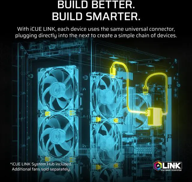 Alt view image 5 of 7 - CORSAIR iCUE LINK TITAN 420 RX RGB Liquid CPU Cooler – RX140 RGB Fans – Fits Intel® LGA 1851/1700, AMD® AM5/AM4 – iCUE LINK System Hub Included