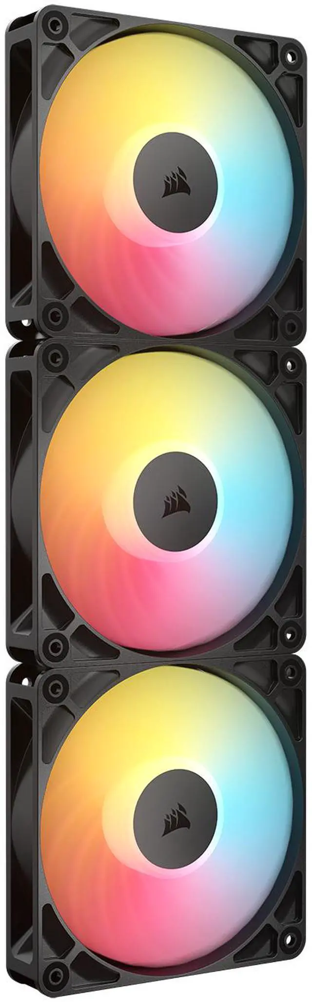Alt view image 2 of 7 - CORSAIR RS120-R ARGB 120mm PWM Reverse Fans Triple Pack – Reverse Fan Blade – Eight Vibrant RGB LEDs – Magnetic Dome Bearing – Daisy-Chain 4-Pin PWM and +5V ARGB Connections
