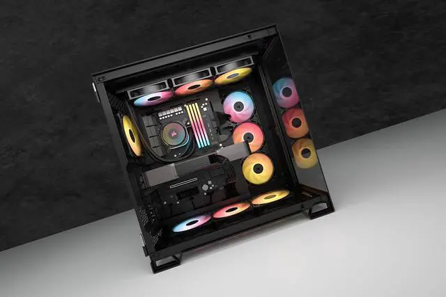 Alt view image 5 of 7 - CORSAIR RS120-R ARGB 120mm PWM Reverse Fans Triple Pack – Reverse Fan Blade – Eight Vibrant RGB LEDs – Magnetic Dome Bearing – Daisy-Chain 4-Pin PWM and +5V ARGB Connections