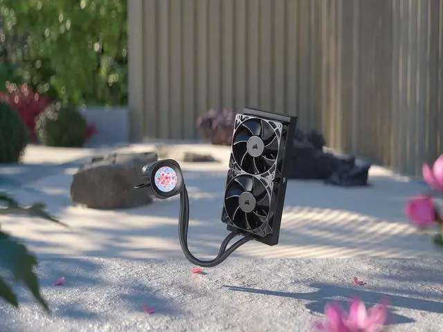 Alt view image 8 of 19 - CORSAIR NAUTILUS 240 RS LCD Liquid CPU Cooler – 2.1" IPS LCD Screen  – RS120 Fans – 240/360mm Radiator – Fits Intel® LGA 1851/1700,  AMD® AM5/AM4 – Simple Daisy-Chain Connections