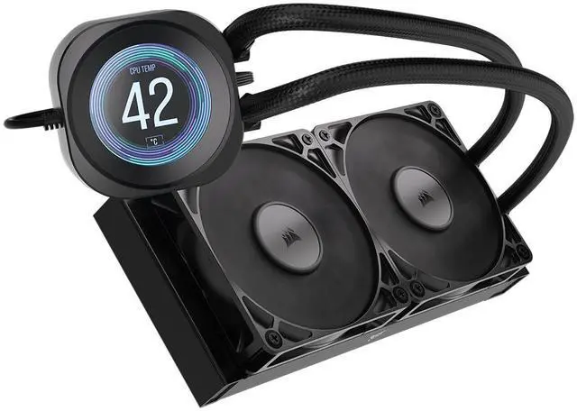 Alt view image 19 of 19 - CORSAIR NAUTILUS 240 RS LCD Liquid CPU Cooler – 2.1" IPS LCD Screen  – RS120 Fans – 240/360mm Radiator – Fits Intel® LGA 1851/1700,  AMD® AM5/AM4 – Simple Daisy-Chain Connections