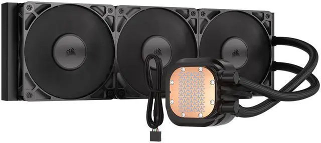 Alt view image 3 of 20 - CORSAIR NAUTILUS 360 RS LCD Liquid CPU Cooler – 2.1" IPS LCD Screen  – RS120 Fans – 360mm Radiator – Fits Intel® LGA 1851/1700, AMD®  AM5/AM4 – Simple Daisy-Chain Connections