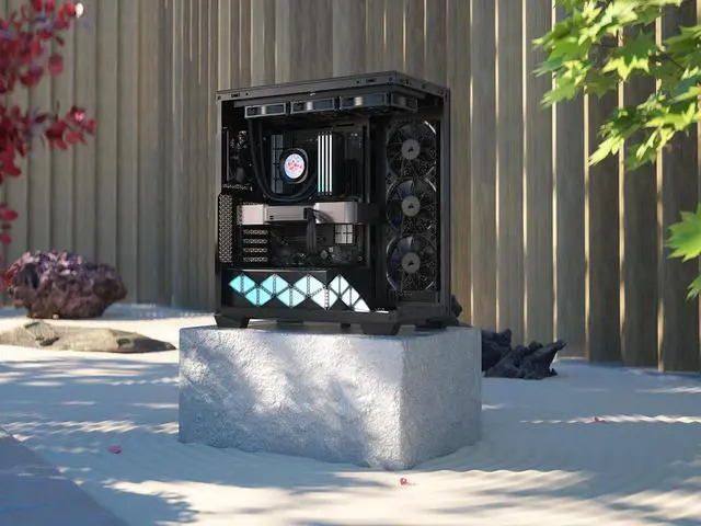 Alt view image 10 of 20 - CORSAIR NAUTILUS 360 RS LCD Liquid CPU Cooler – 2.1" IPS LCD Screen  – RS120 Fans – 360mm Radiator – Fits Intel® LGA 1851/1700, AMD®  AM5/AM4 – Simple Daisy-Chain Connections