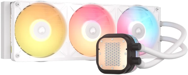 Alt view image 2 of 17 - CORSAIR iCUE LINK TITAN II 360 RX RGB AIO Liquid CPU Cooler - White - RX II RGB Fans - Fits AMD AM5/AM4 & Intel LGA 1954/1851/1700 - iCUE LINK System Hub Included