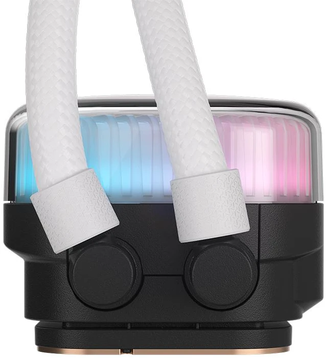 Alt view image 12 of 17 - CORSAIR iCUE LINK TITAN II 360 RX RGB AIO Liquid CPU Cooler - White - RX II RGB Fans - Fits AMD AM5/AM4 & Intel LGA 1954/1851/1700 - iCUE LINK System Hub Included