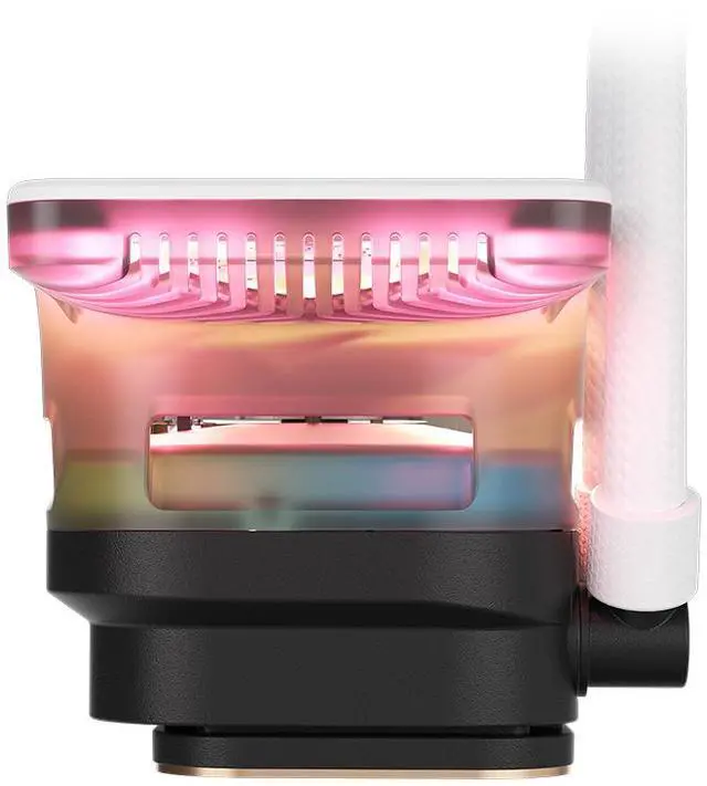 Alt view image 7 of 10 - CORSAIR iCUE LINK TITAN II 360 RX LCD AIO Liquid CPU Cooler - White - 5" IPS LCD Screen - 720x1280 - DisplayPort Input - RX II RGB Fans - Fits AMD AM5/AM4 & Intel LGA 1954/1851/1700 - iCUE LINK System