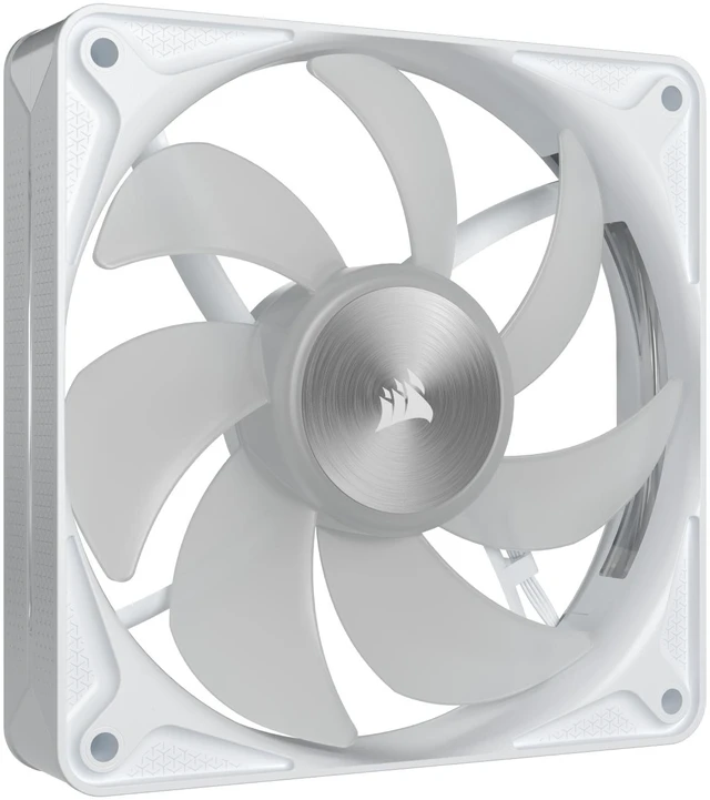 Alt view image 2 of 13 - CORSAIR RS120 II ARGB 120mm PWM Fan - White - Daisy-Chain Connectivity - Magnetic Dome Bearing - AirGuide Technology - 8x RGB LEDs - Zero RPM Mode