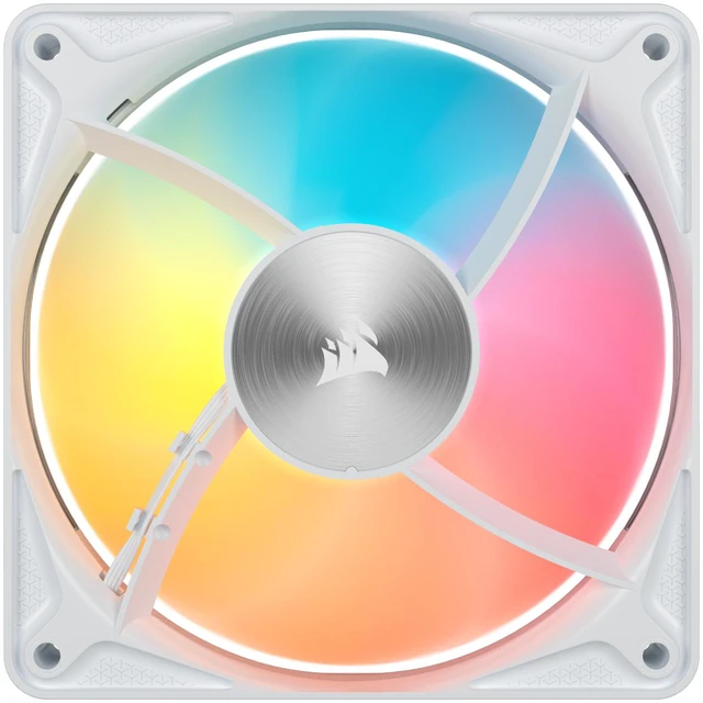 Alt view image 6 of 13 - CORSAIR RS120 II ARGB 120mm PWM Fan - White - Daisy-Chain Connectivity - Magnetic Dome Bearing - AirGuide Technology - 8x RGB LEDs - Zero RPM Mode