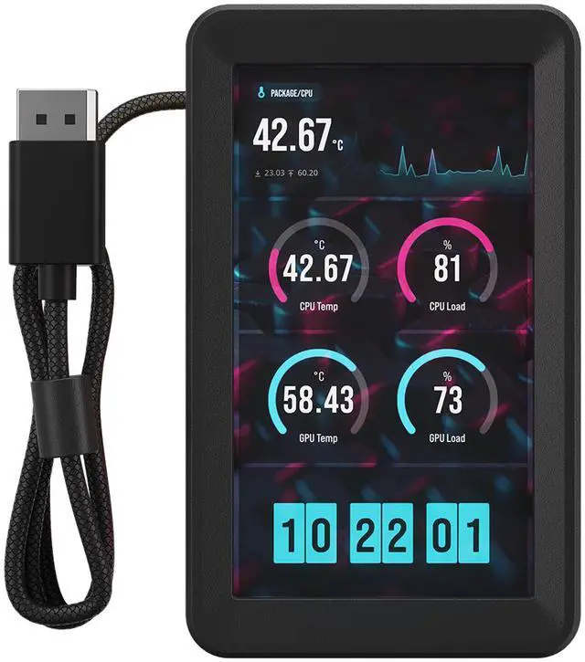 Main image of CORSAIR iCUE LINK 5" LCD Screen Module - For iCUE LINK TITAN II RX and iCUE LINK TITAN RX AIO CPU Coolers - 5" IPS LCD Screen - 720x1280 resolution - DisplayPort input - Easy Tool-Free Installation