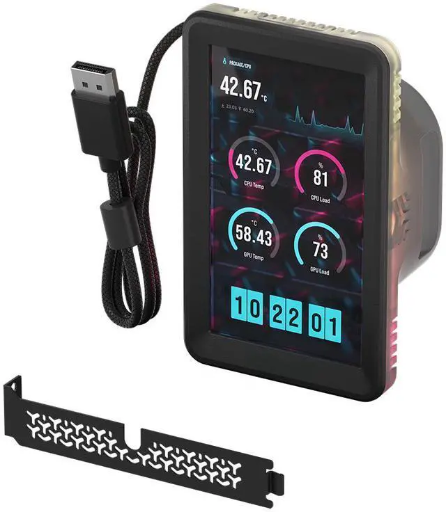 Alt view image 6 of 9 - CORSAIR iCUE LINK 5" LCD Screen Module - For iCUE LINK TITAN II RX and iCUE LINK TITAN RX AIO CPU Coolers - 5" IPS LCD Screen - 720x1280 resolution - DisplayPort input - Easy Tool-Free Installation