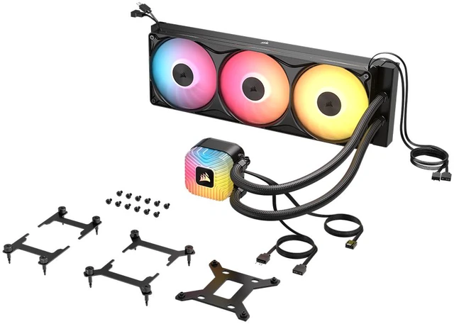 Alt view image 6 of 9 - CORSAIR NAUTILUS II 360 RS ARGB Liquid CPU Cooler - Vibrant ARGB Lighting - FlowDrive 2S Pump - RS II ARGB Unified Frame Fans - 360mm Radiator - Fits AMD AM5/AM4 & Intel LGA 1851/1700