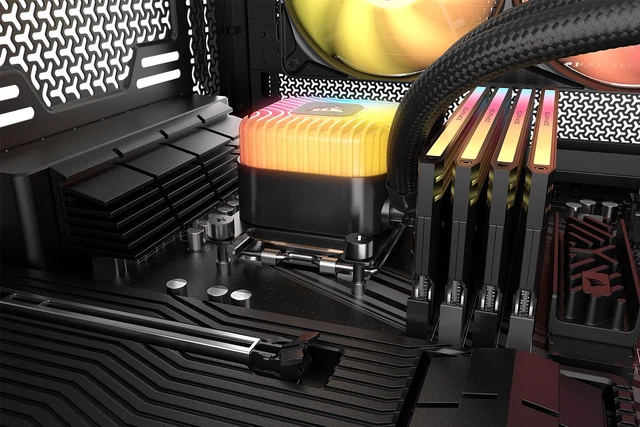 Alt view image 8 of 9 - CORSAIR NAUTILUS II 360 RS ARGB Liquid CPU Cooler - Vibrant ARGB Lighting - FlowDrive 2S Pump - RS II ARGB Unified Frame Fans - 360mm Radiator - Fits AMD AM5/AM4 & Intel LGA 1851/1700