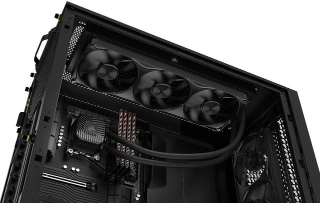 Alt view image 7 of 9 - Corsair Nautilus II 360 RS Liquid CPU Cooler, 360mm AIO, FlowDrive 2S Pump, RS II Unified Frame Fans, AM5/AM4, LGA 1851/1700, Black