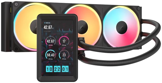 Main image of CORSAIR iCUE LINK TITAN II ULTRA 360 LX LCD Black 360mm AIO Liquid CPU Cooler, 5-inch IPS LCD, FlowDrive Gen 2 Pump, LX360 RGB Fans, AMD AM5 AM4, Intel LGA 1851 LGA 1700