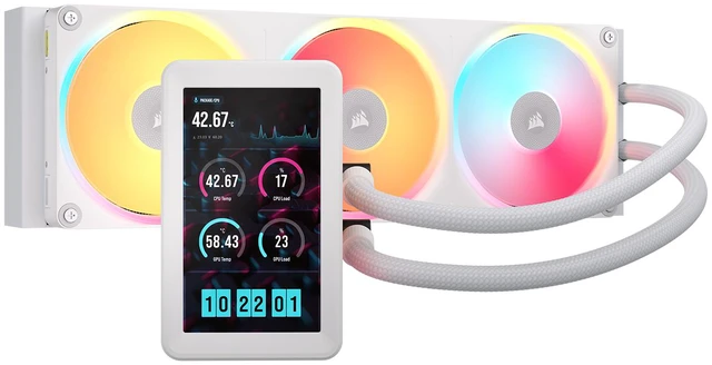 Main image of CORSAIR iCUE LINK TITAN II ULTRA 360 LX LCD White 360mm AIO Liquid CPU Cooler, 5-inch IPS LCD, FlowDrive Gen 2 Pump, LX360 RGB Fans, AMD AM5 AM4, Intel LGA 1851 LGA 1700