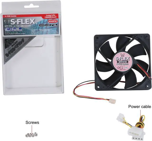 Alt view image 5 of 5 - Scythe S-FLEX SFF21D 120mm Case Fan