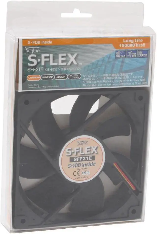 Alt view image 4 of 4 - Scythe S-FLEX SFF21E 120mm Case Fan