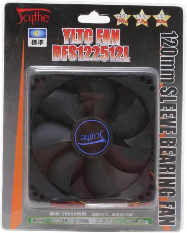 Alt view image 3 of 3 - Scythe DF series DFS122512L Case Cooling Fan