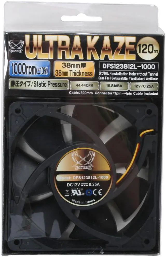 Alt view image 4 of 4 - Scythe DFS123812-1000 Case Fan