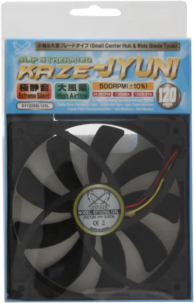 Alt view image 9 of 9 - Scythe SY1225SL12SL "Slipstream" Case Fan