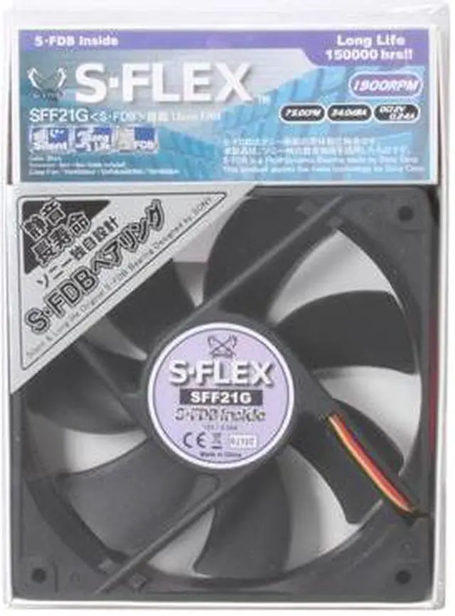 Alt view image 6 of 6 - Scythe S-Flex SFF21G Case cooler