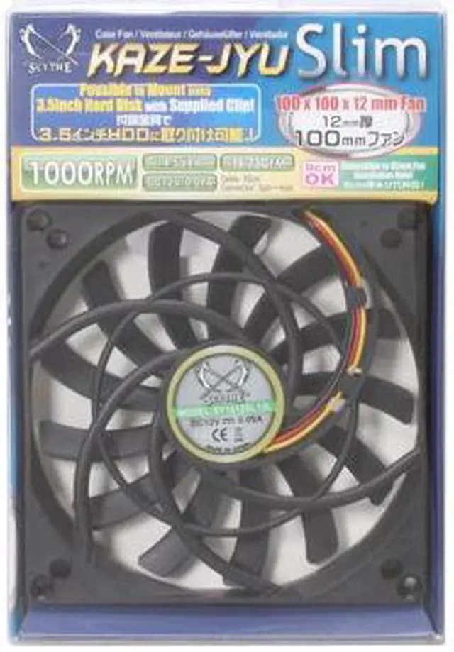 Alt view image 6 of 6 - Scythe KAZE JYU SLIM SY1012SL12L 100mm Case cooler