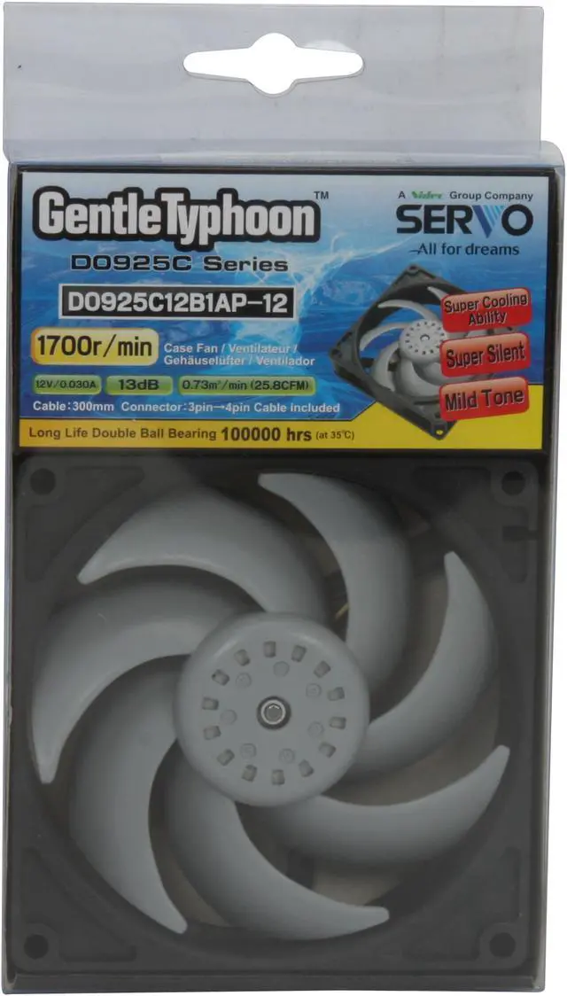 Alt view image 8 of 8 - Scythe GentleTyphoon D0925C12B1AP-12 92mm Case cooler