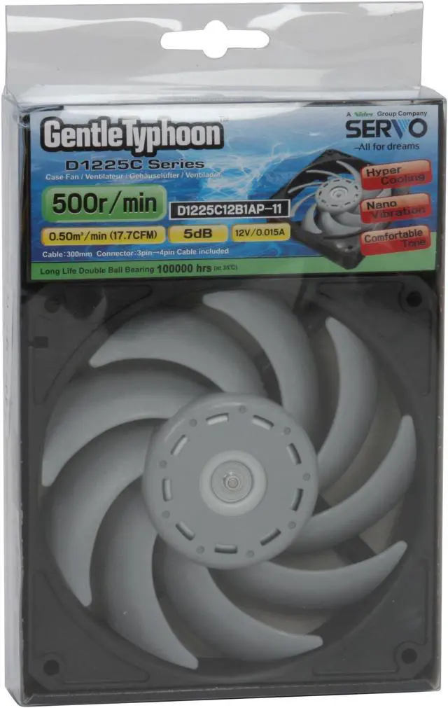 Alt view image 6 of 6 - Scythe GentleTyphoon D1225C12B1AP-11 Case cooler