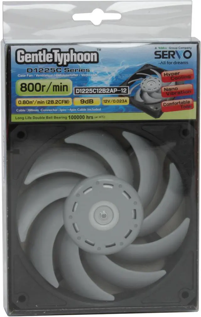 Alt view image 8 of 8 - Scythe GentleTyphoon D1225C12B2AP-12 Case cooler